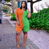 Casual Loose Contrast Color Romper